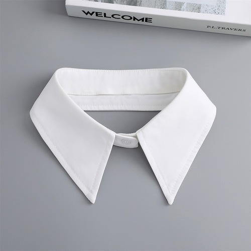 Korean Style Sheer Blouse Collar Decorative Fashion Compatible Collar for Children and Adults, Black and White Single Collar