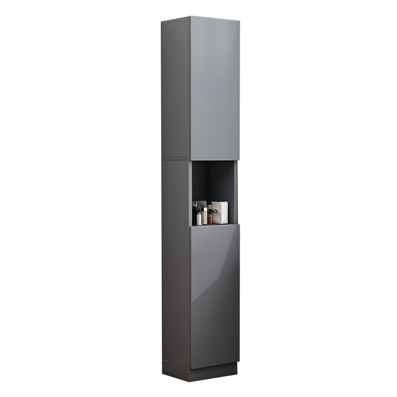 A prueba de polvo estantería pared hueco estrecho gabinete vertical hogar pequeña estantería con puerta gabinete de almacenamiento piso sala de estar vitrina