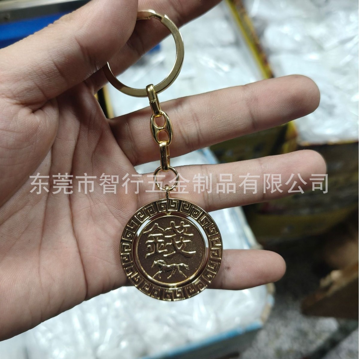 定制新款锌合金马年钥匙扣挂件 滴胶门扣卡通 编制手机链挂绳挂件