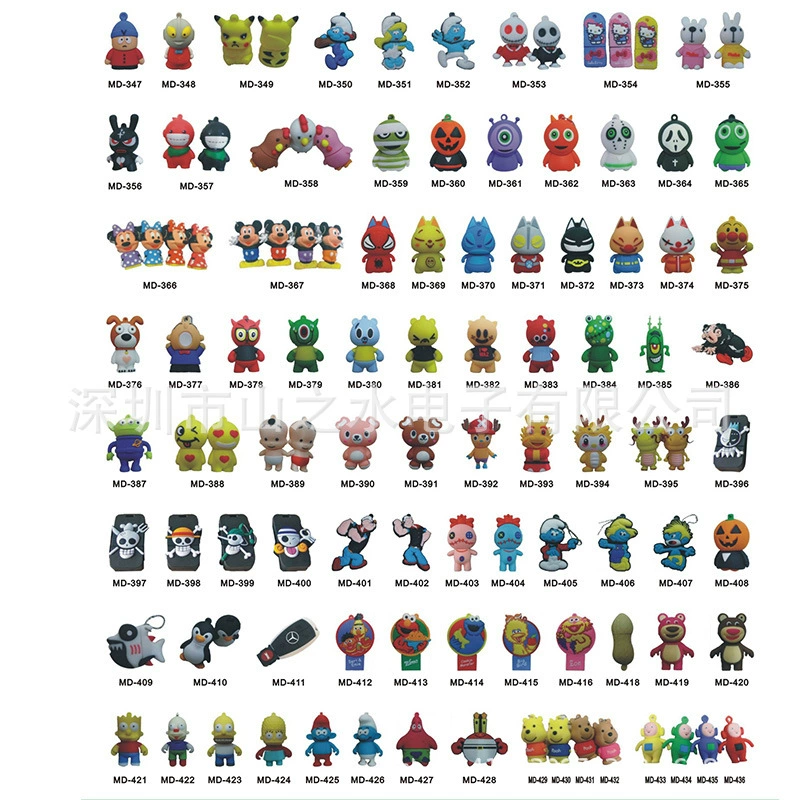 Space USB flash drive, cartoon astronaut from soft rubber, 3D