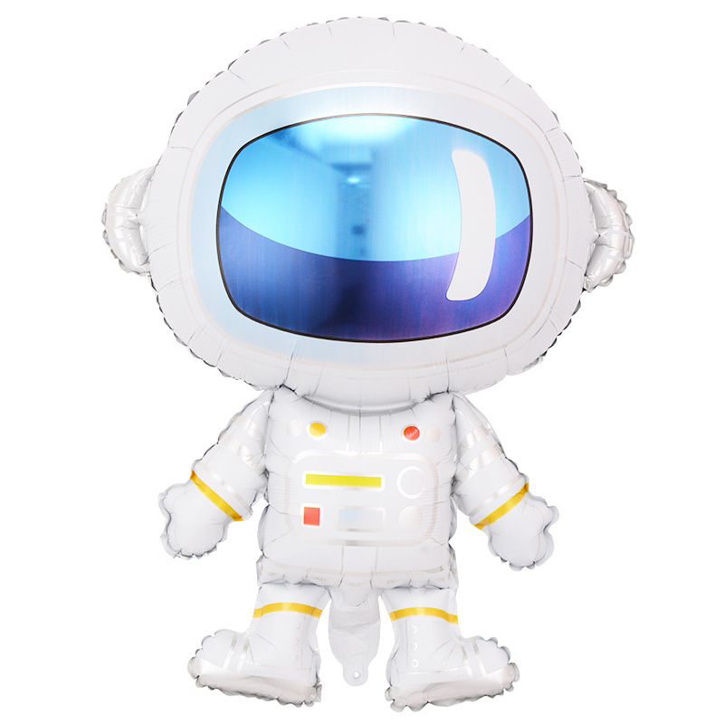 Nueva fiesta de cumpleaños del muchacho globo cielo estrellado serie decoración astronauta tema aluminio película paquete