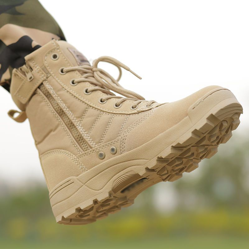 Botas de combate, zapatos de montaña, zapatos tácticos para hombres y mujeres, primavera y verano, zapatos de entrenamiento ultraligeros al aire libre, zapatos de altura transpirables, botas Martin