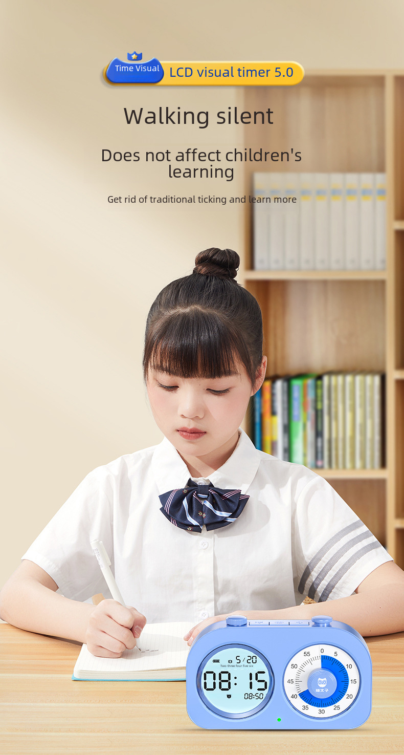 Cat Prince Visual Timer for Children Learning Special Self-discipline Timing Office Time Manager Alarm Clock