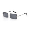 Square summer fashionable sunglasses, metal retro glasses, European style, wholesale