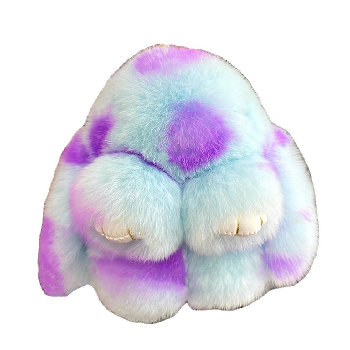 Rex conejo decoración de piel de conejo colgante de felpa bolsa de piel lindo mini leopardo conejo llavero Coche