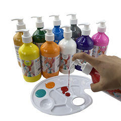 Watercolor paint 500ml bottle, children's watercolor DIY painting, doodle, student art, hand-painted practice, washable