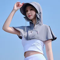Летняя уличная езда Защита от солнца с капюшоном шаль Защита от солнца одежда Женская защита от ультрафиолета 50 + дышащая шаль шляпа регулируемая
