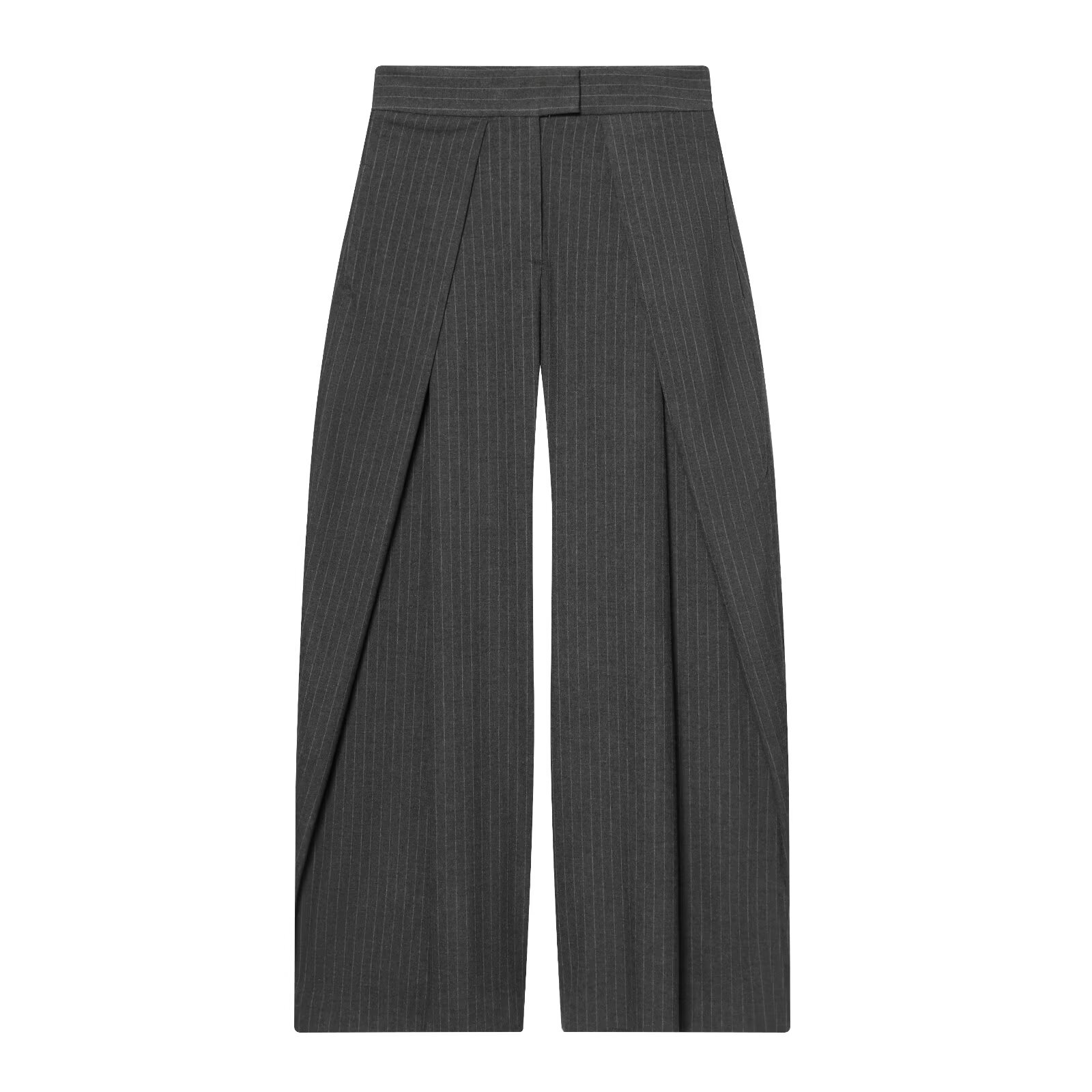 TAOP & ZA mujer verano 2026 nuevo cintura alta piernas anchas delgadas pantalones de traje plegado suelto