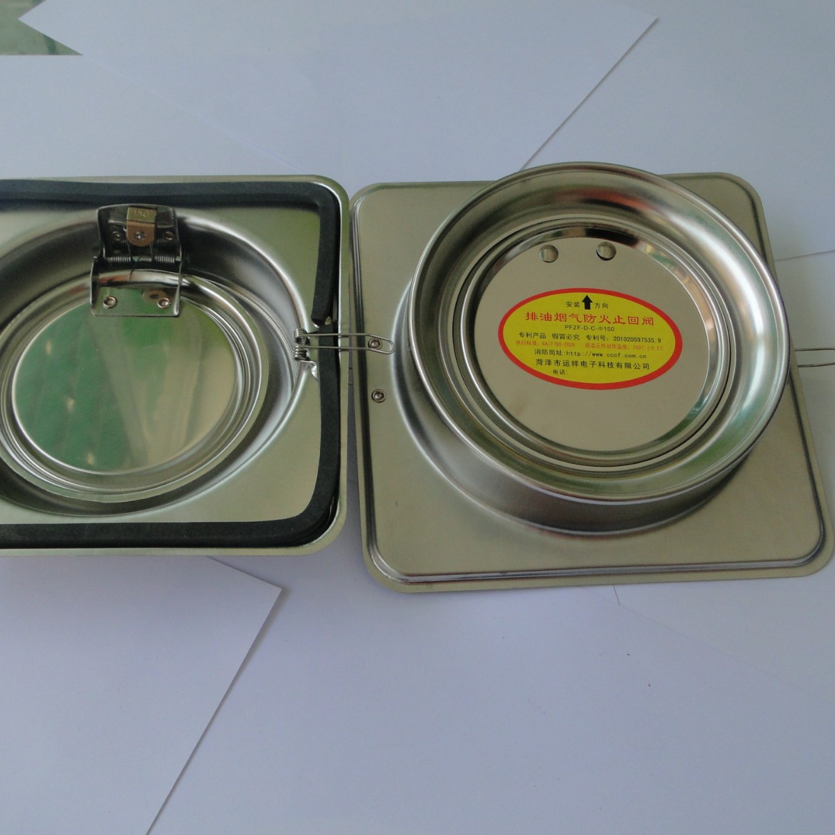 160不锈钢公共厨房烟道止逆阀抽油烟机止回阀防火阀止逆阀防烟宝