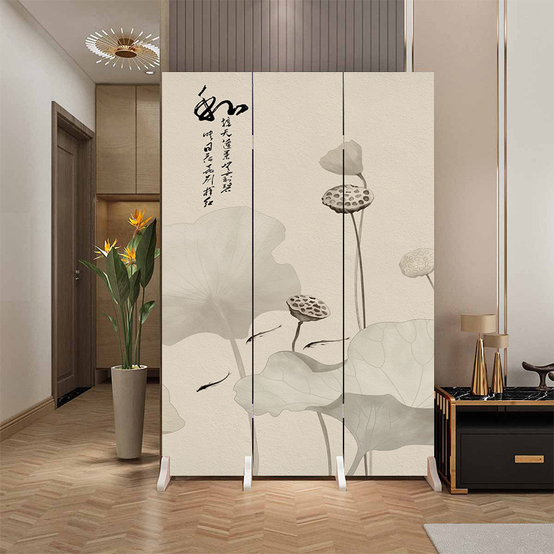 Fábrica directa de entrada doméstica china en la puerta frente a la partición de la sala de estar de la oficina del dormitorio cubierta plegable móvil