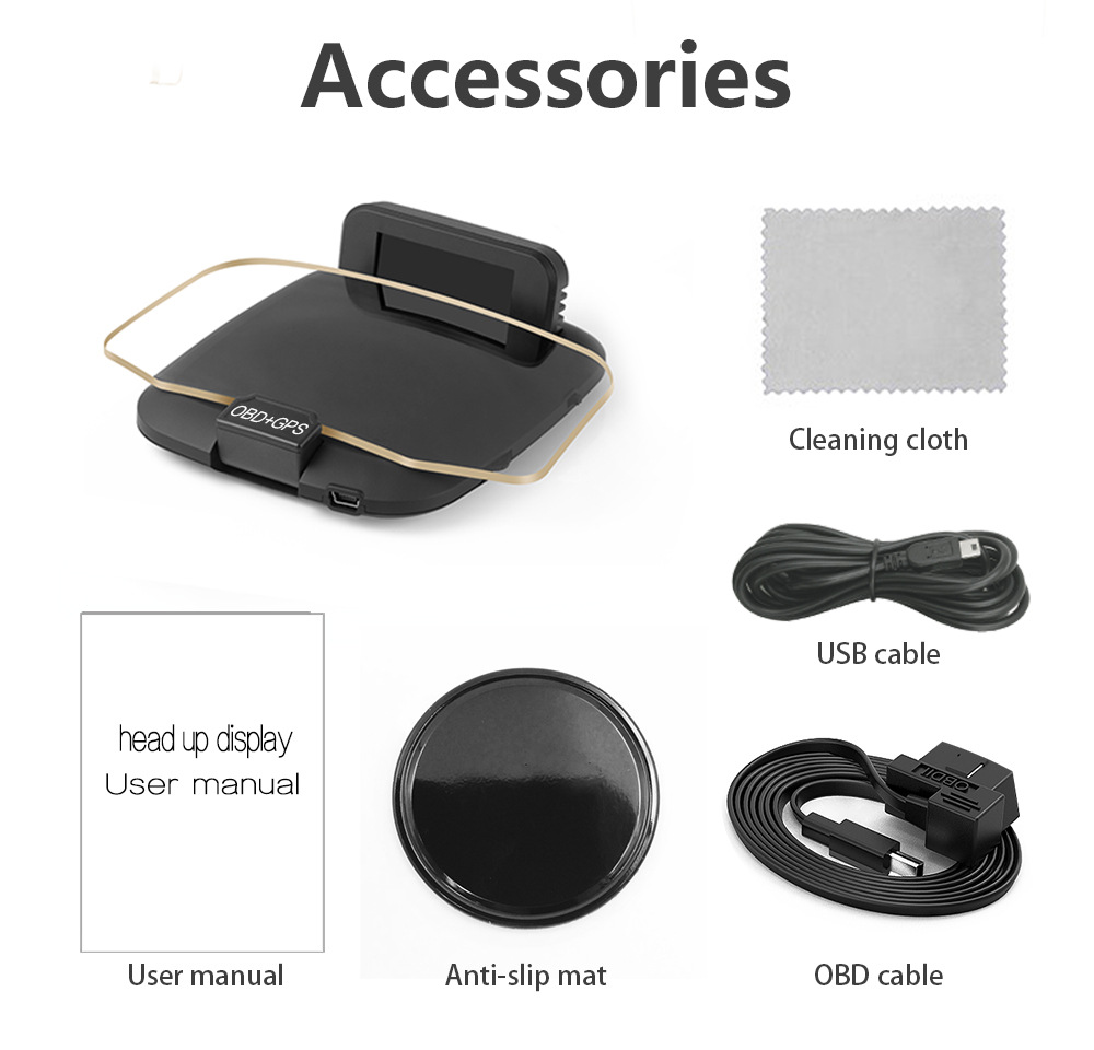 Weiying C1 Head-Up Display Car Hud Car Obd Multi-Function Projector High-Definition Universal Head-Up Display