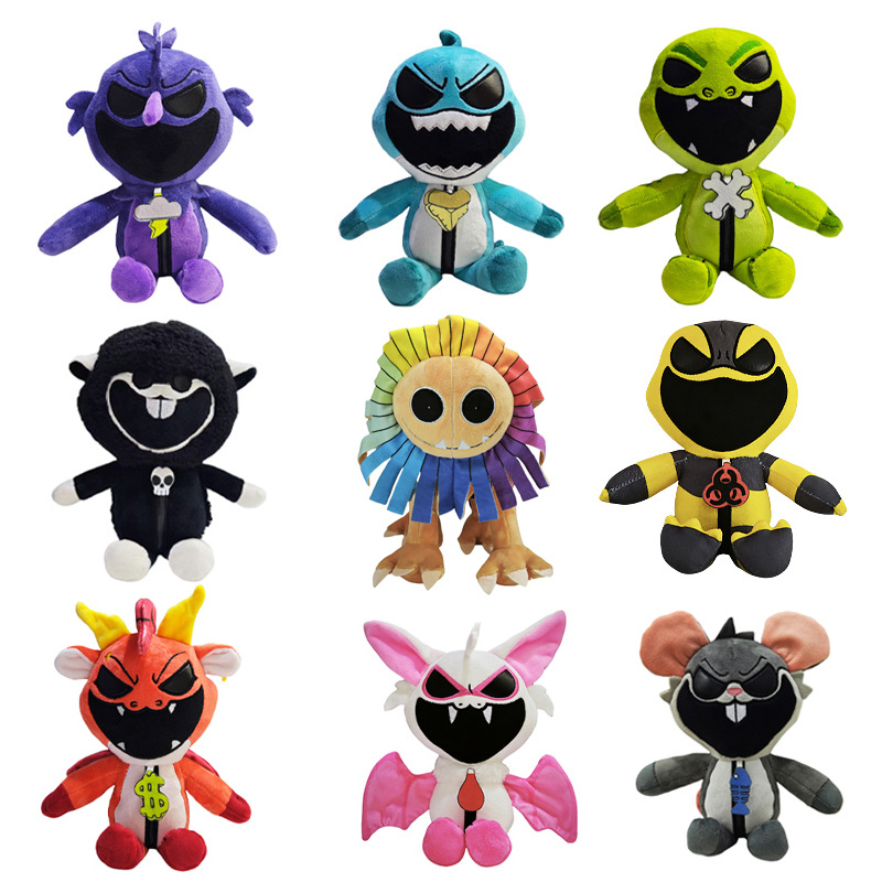 ZHYUAD Peluche Monstre 30 Cm – Noir Et Brun – Figurine Anime Ultra Douce – Cadeau Enfant – Sécurisée Et Durable