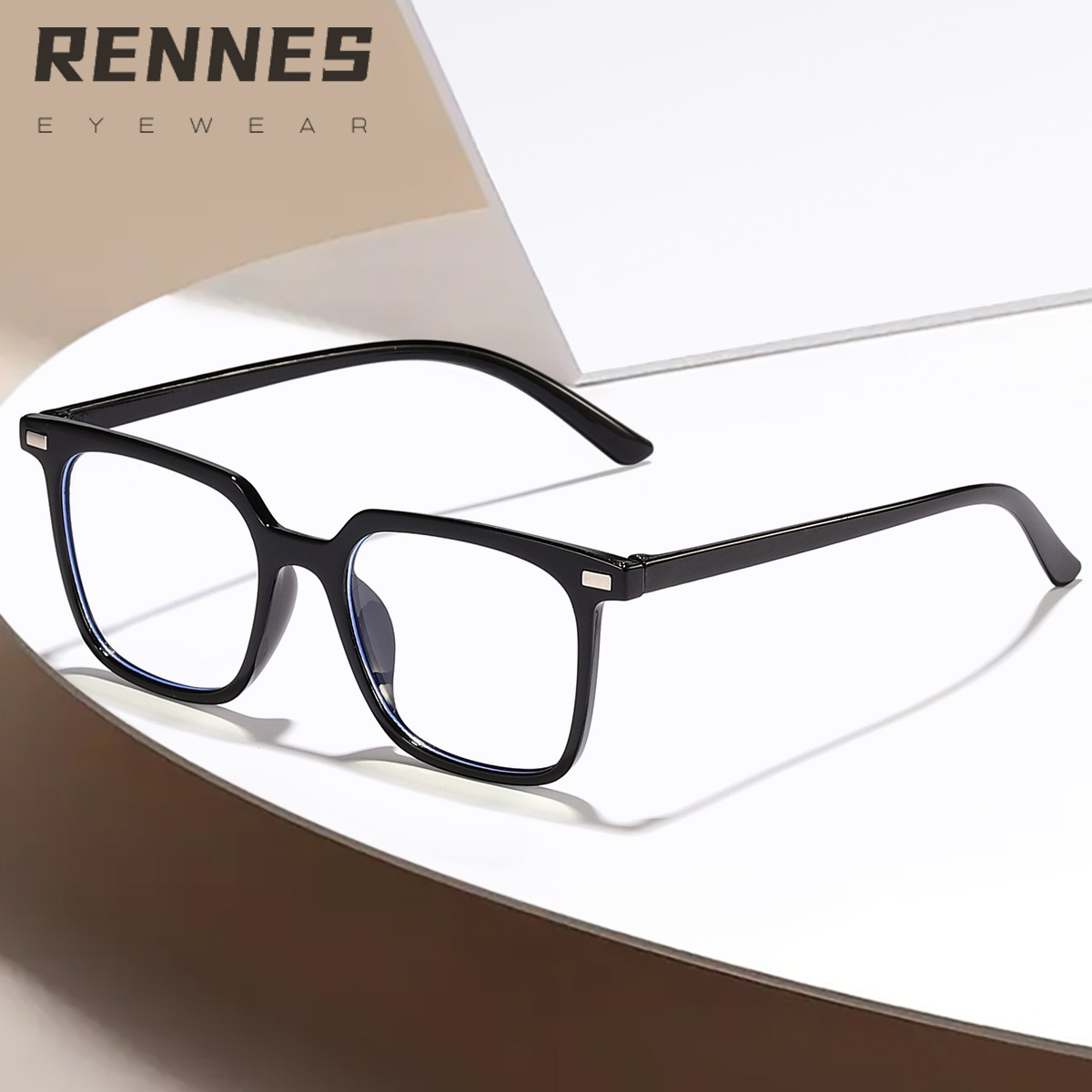 Nuevo Marco de gafas de celebridad de Internet luz anti-azul estilo universitario gafas de computadora marco grande de mujer gafas lisas cara grande adelgazamiento