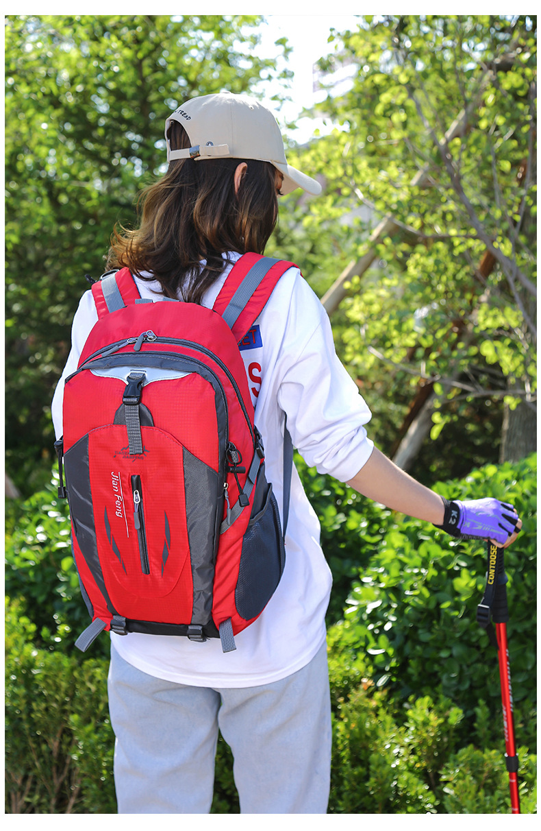 Tragbarer Outdoor-Wanderrucksack 40L großes Fassungsvermögen Farbblockierungs-Reiserucksack leichter Kurzstrecken-Reiserucksack Sport-Wanderrucksack