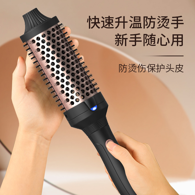 Fuente transfronteriza rollo de pelo recto de doble uso peine de pelo liso peine eléctrico especial para peluquería rollo de onda grande peine rizado de iones negativos