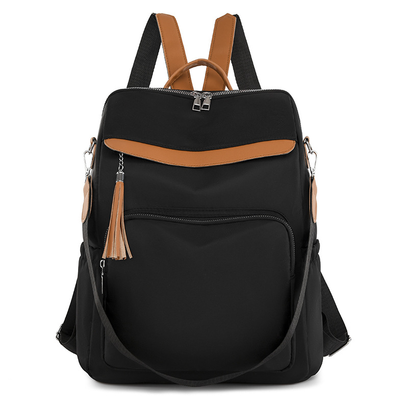 Comercio exterior al por mayor primavera nuevo estilo casual damas Oxford color contraste mochila simple y versátil multifuncional de doble uso