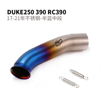 Exhaust pipe 200 250 390 690 - new-ktm-stainless-steel-half-blue-mid-section-51mm-interface