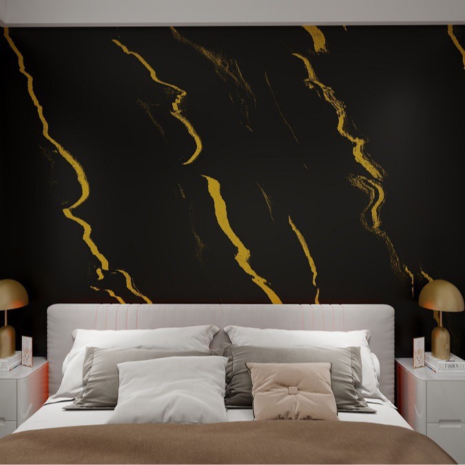 New Marble Gilt Series Wall Stickers Waterproof and Oil-Proof Wall Beautification Decorative Wall Stickers
