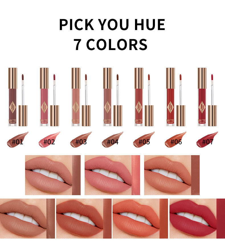 Cross-border JOLLY JOJO Matte Lip Gloss Lip Gloss, Colored velvet matte lipstick undefined