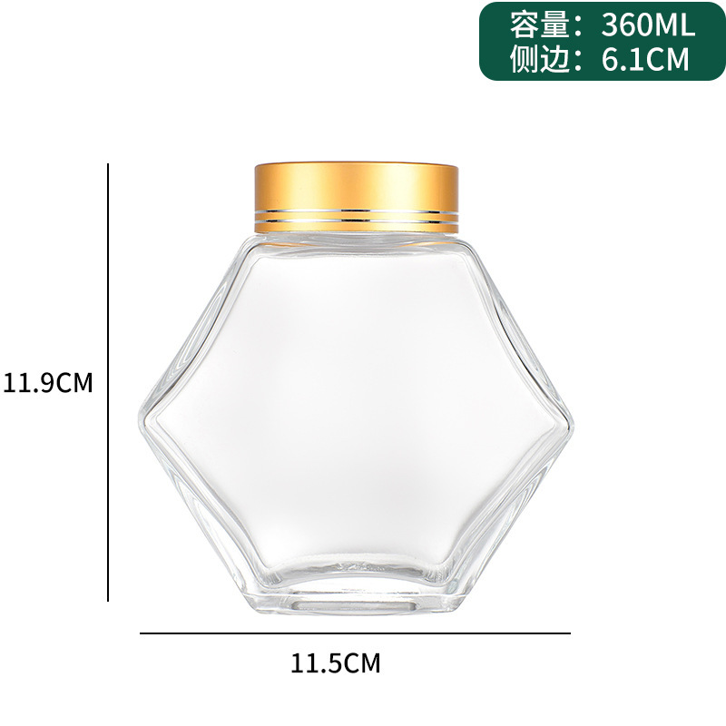 ハニーグラス瓶、密封包装、1斤入り、1.0kg個の蜂蜜瓶、秋梨ペースト空瓶、蓋付き、漏れ防止蜂蜜瓶|undefined