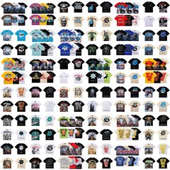 2025 新しいアメリカのトレンディなブランド高品質純綿二糸半袖 Tシャツカジュアル夏ルーズ男性と女性