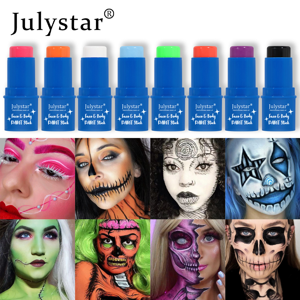 Halloween body cream, makeup, water-soluble fluorescent facial stage painting stick_viptrois.com