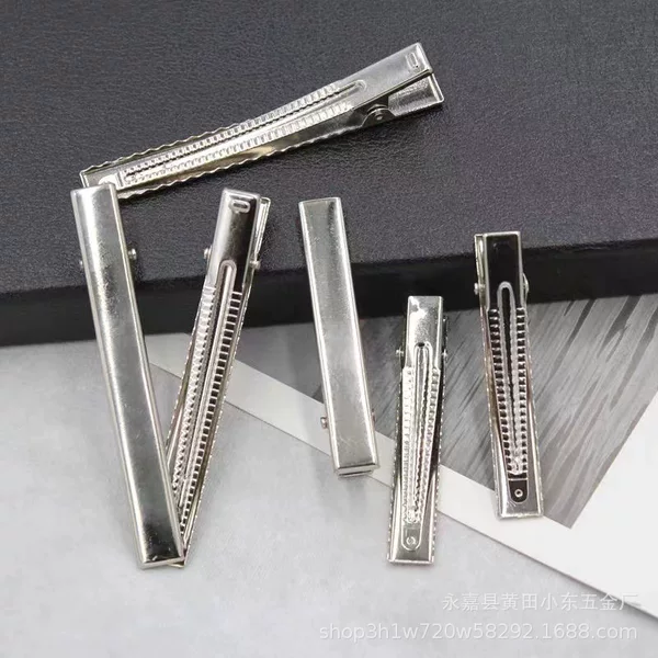 Free Shipping Square Clips DIY Hair Accessories Metal Iron Clips Hair Clips Wholesale 2-8cm Square Clips Duckbill Clips Pressure Clips