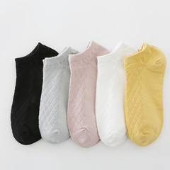 女式春夏薄菱形網女船襪清晰2024短襪純-棉學生網眼小白襪新品