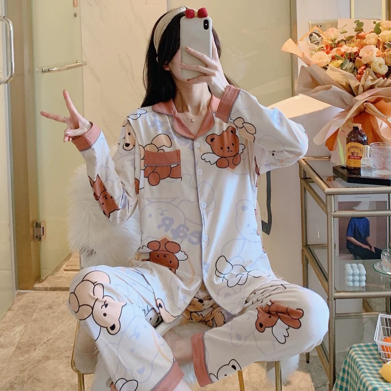 Летняя тонкая Послеродовая одежда для беременных пижамы для кормящих мам женские весна и осень дышащий впитывающий пот костюм для кормящих мам больших размеров