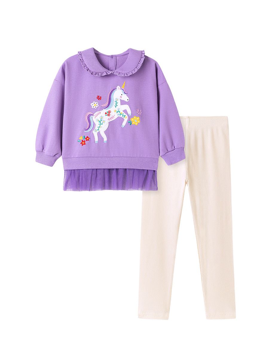 Little maven ropa para niños de estilo europeo y americano al por mayor traje de niña de otoño lindo suéter de malla traje para niños