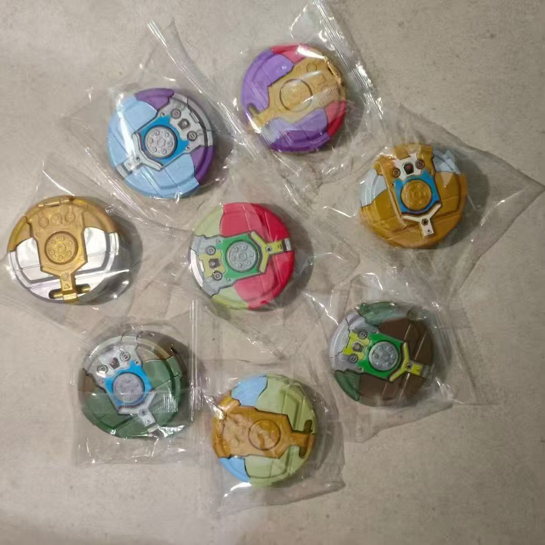 로봇 변신 팽이 8색 혼합 포장 {OPP 봉투}