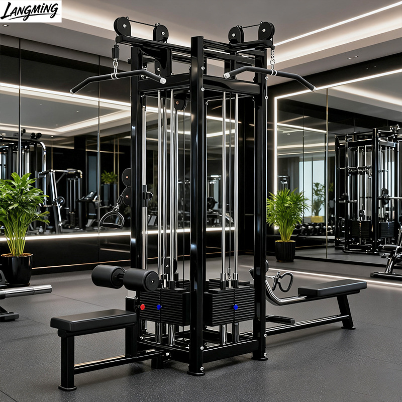 Equipo de gimnasio cuatro personas cinco personas Estación de ocho personas entrenador integral Estación de varias personas estante de entrenamiento equipo de fitness grande