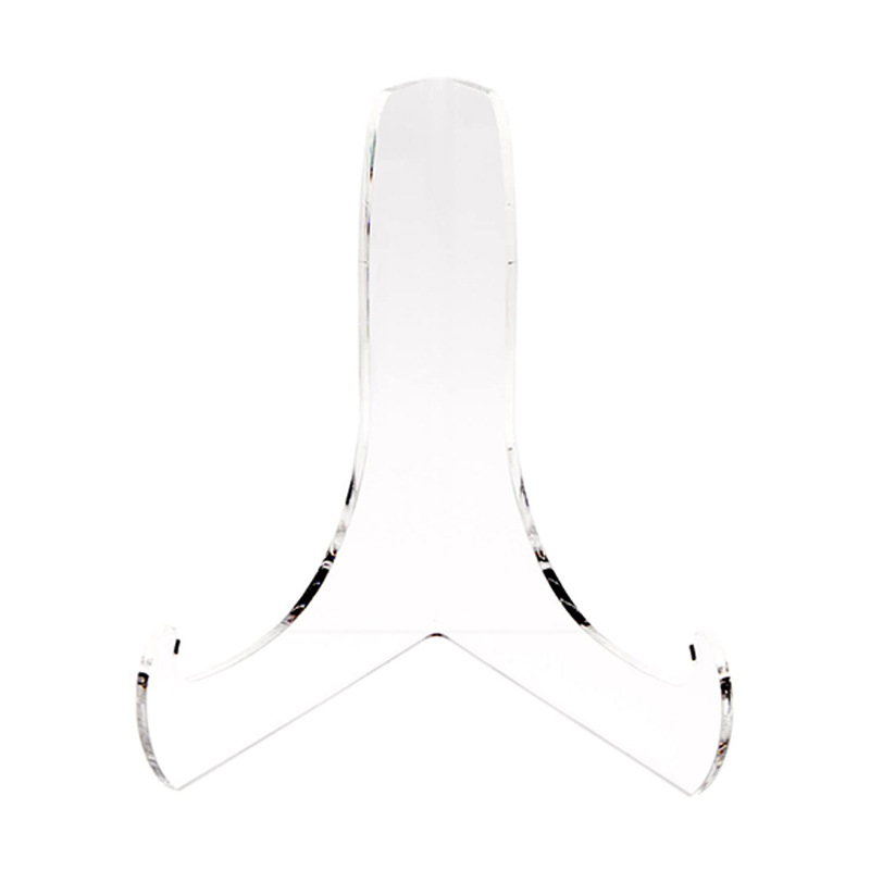 现货跨境外贸克力书架透明60度角圆盘展架碟子支架茶饼陈列架