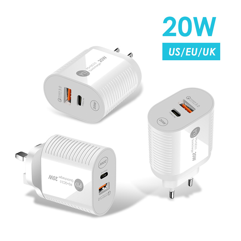 New PD20W mobile phone charger 5V3A type-c PD fast charging head British standard adapter_voghion.com