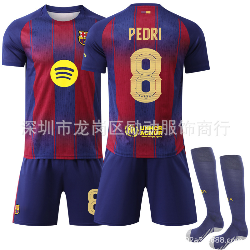 2526 バルセロナ ホーム チャンピオンズ リーグ バージョン 10 メッシ 10 号 アマール ジャージ スポーツ ユニフォーム サッカー ユニフォーム セット 外国貿易|undefined