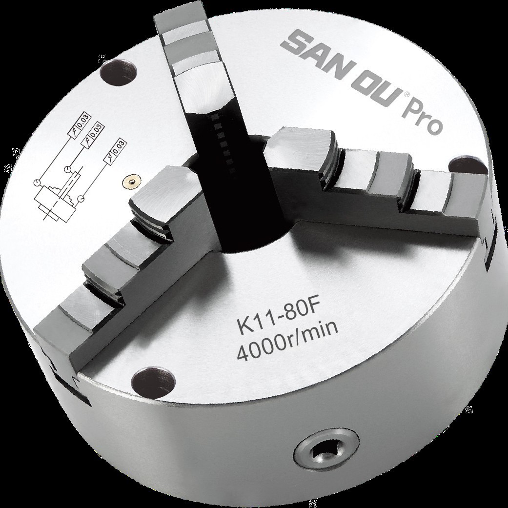 Zhejiang San鸥 PRO 3 orificios perforación frontal mandril de alta precisión K11 - 160F 200F 250F