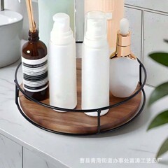 アマゾン木製回転調味料棚キッチン調味料棚浴室テーブル洗面用品整理棚