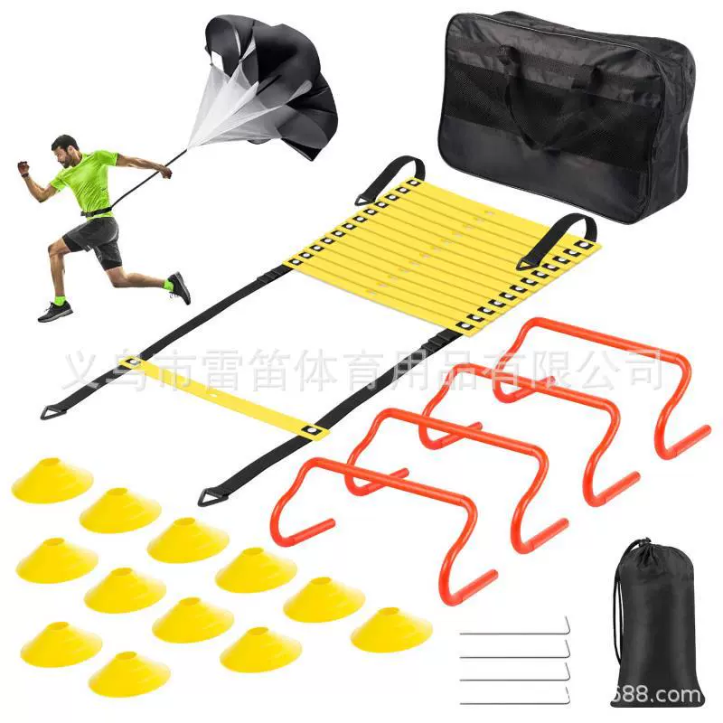 Flexible ladder, football set for training, equipment for gym