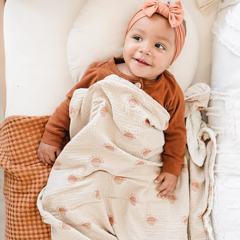 Comercio exterior transfronterizo Beanie terciopelo bebé toalla manta edredón suave un lado de algodón un lado de terciopelo Amazon Venta caliente