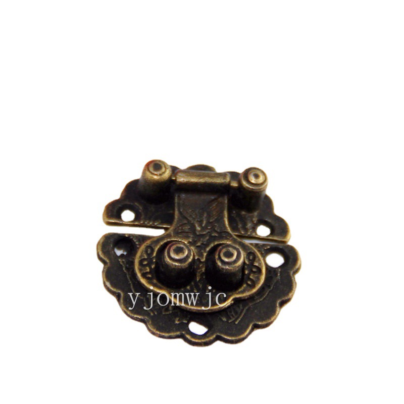 厂家供应30X30mm圆扣    仿古锁 箱包锁扣 珠宝盒锁扣 仿古木盒锁