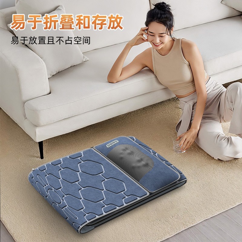 跨境全身按摩垫平躺全身多功能按摩床垫颈腰脚部揉捏热敷按摩仪厂|undefined
