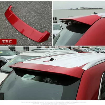 Mitsubishi Outlander Large Rear Spoiler: Fixed wind wing - painted-tail-gem-red