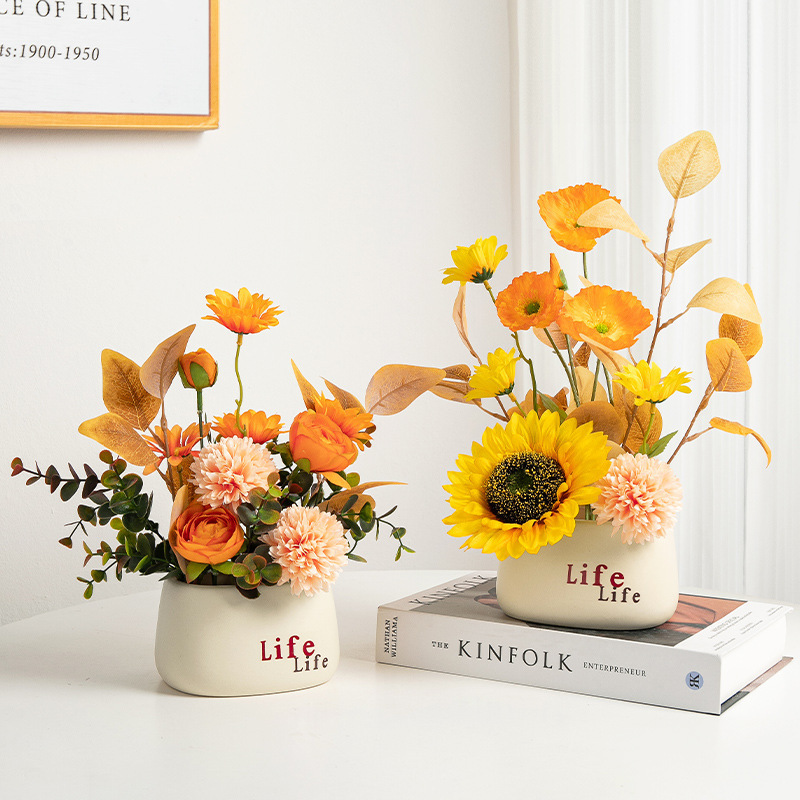 假花仿真花摆设干花花束家居客厅摆件花艺装饰品高档插花餐桌摆花