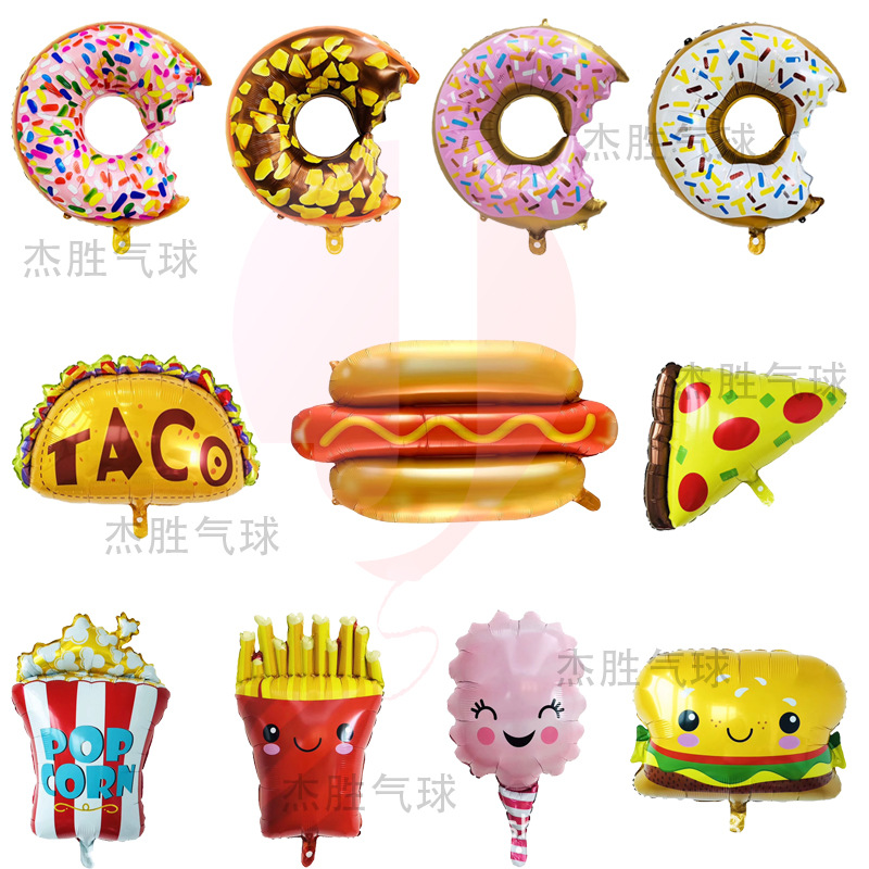 New hot dog donut burger pizza fries popcorn food aluminum film…