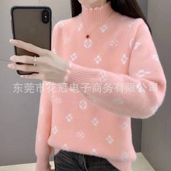 2025 国境を越えた売れ筋モデル人気の新しいハイエンドミンクベルベットセーターソフトでワックス状の外国スタイルの怠惰なプルオーバー秋と冬