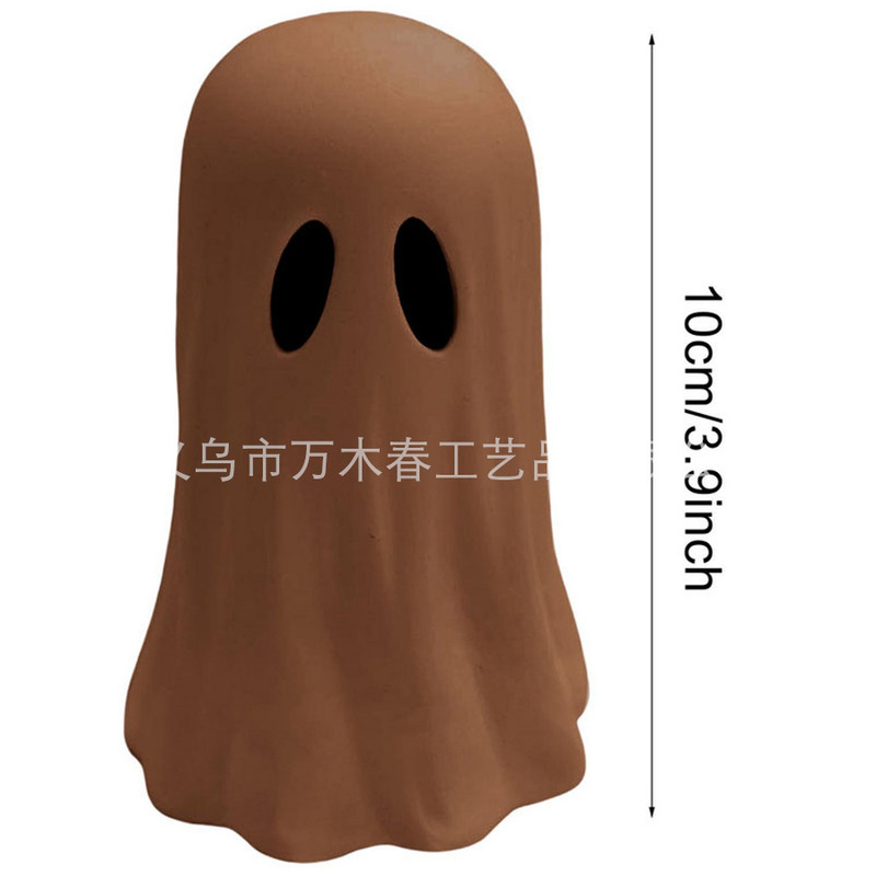 跨境新品万圣节可爱白幽灵派对装饰庭院摆件书房桌面装饰摆件|undefined