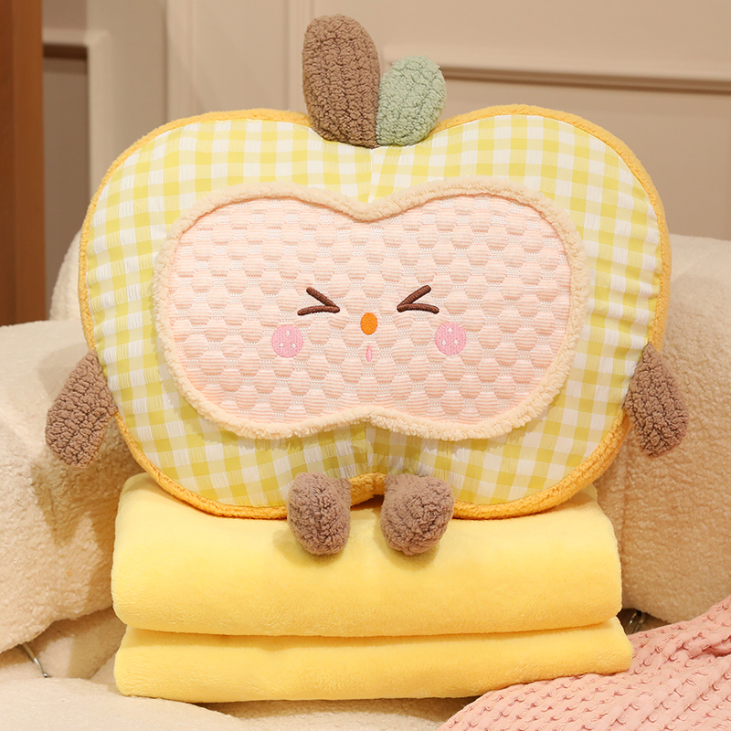 Cojín Manta 2 en 1 de Peluche Multiuso para Sofá, Oficina y Auto