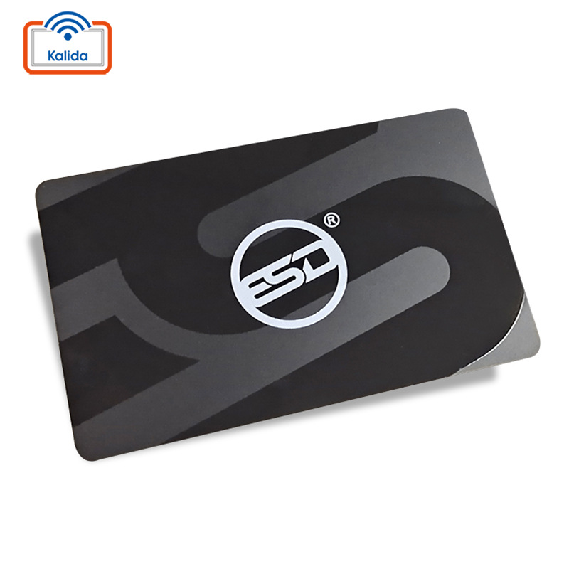 双面印刷PVC名片卡 丝印UV凸贵宾会员卡 哑黑卡片