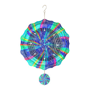 Color wind turn 3d rotating skylight metal stainless steel mirror light wind chime Amazon cross-border e-commerce supply
