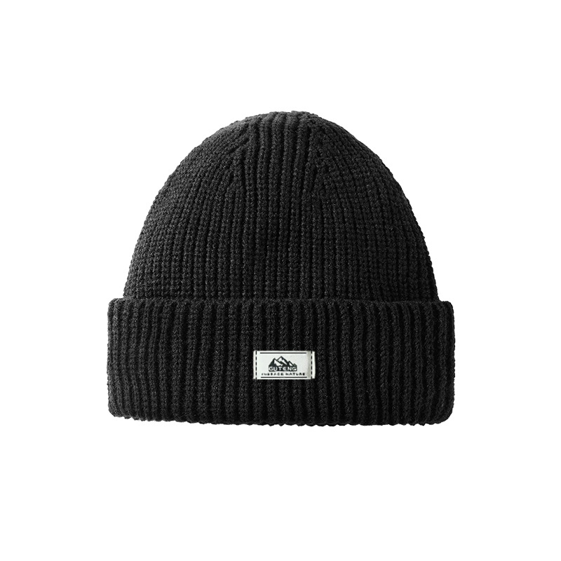 Baraklafa hat, autumn and winter retro black warm woolen hat, men's hood, knitted hat, face mask, cold hat
